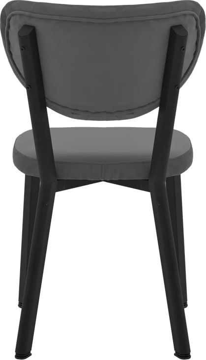 Karrige Joley kadife e zezë e errët-metal i zi 45x39x86.5cm