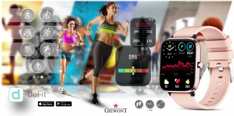 Smartwatch për femra Giewont, rozë
