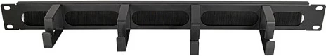 Panel menaxhimi kabllove LogiLink 19" 1U, 4 unaza çeliku, i zi