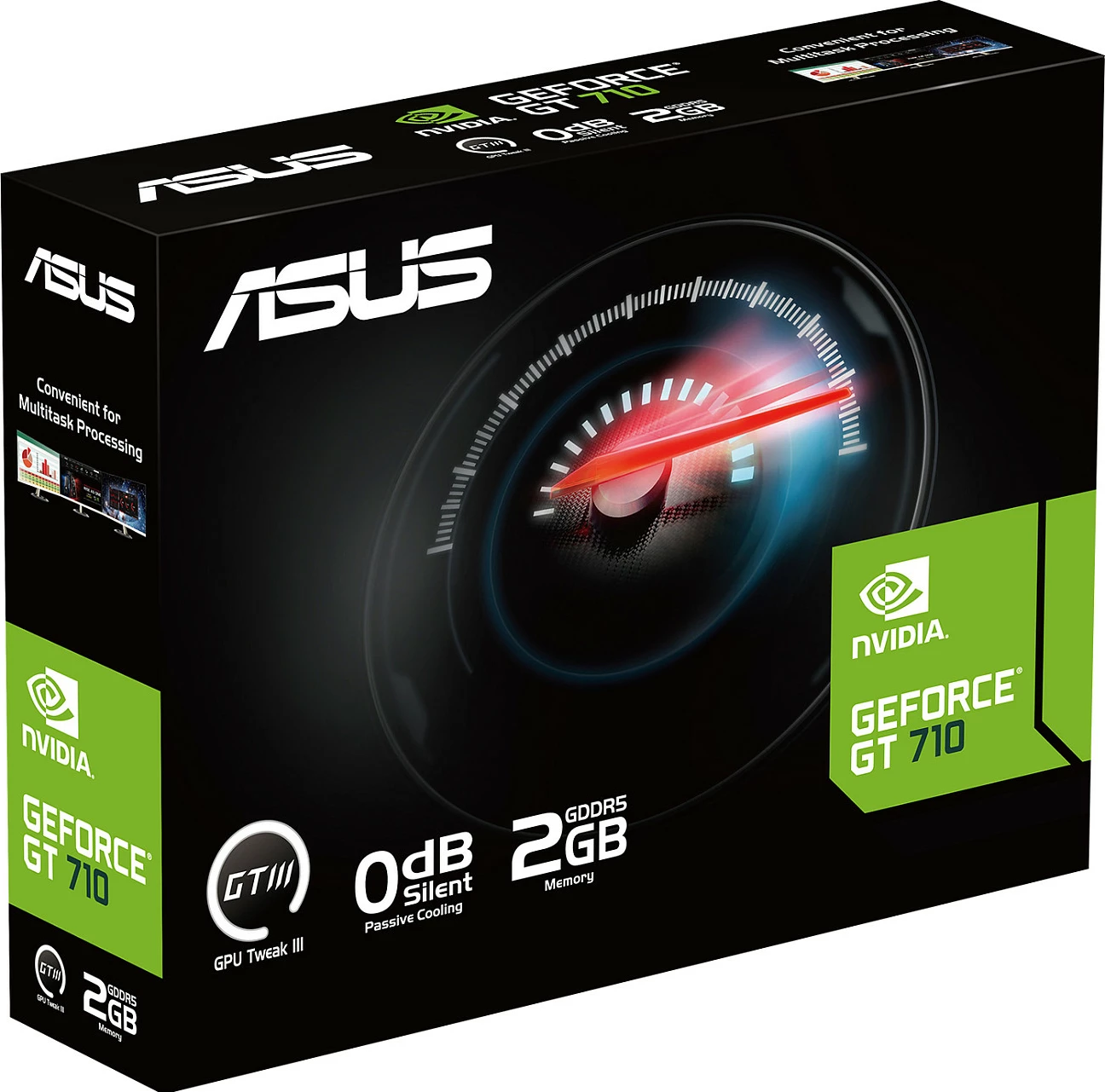 Kartelë grafike ASUS GeForce GT 710, 2 GB, GDDR5, PCI Express 2.0, e zezë/blu