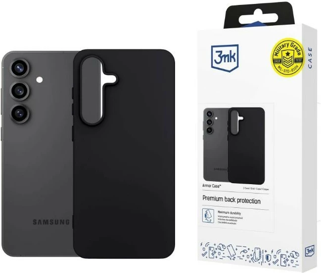 Mbështjellës 3MK Matt Case 3M008220 për Samsung Galaxy S25 FE 6.7" TPU pasmë, kompatibil me karikim wireless, i zi