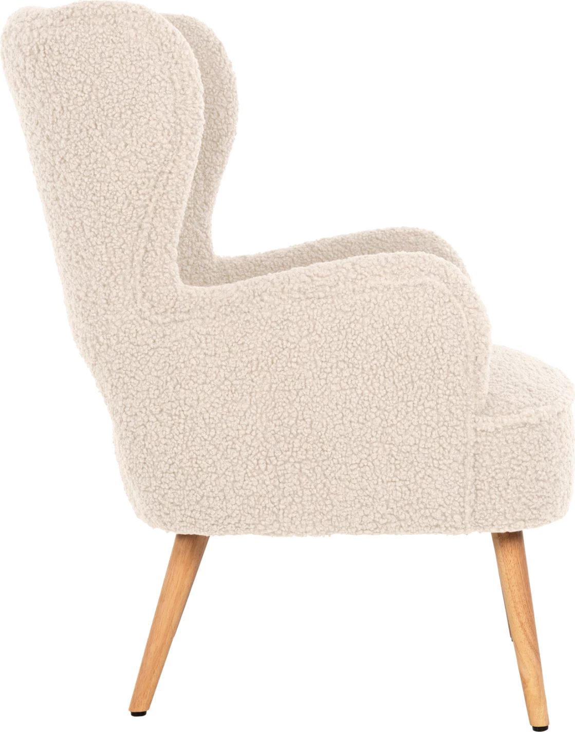 Fotelje MYLIE FH8394.23, pëlhurë boucle ecru, 66x75x93H cm