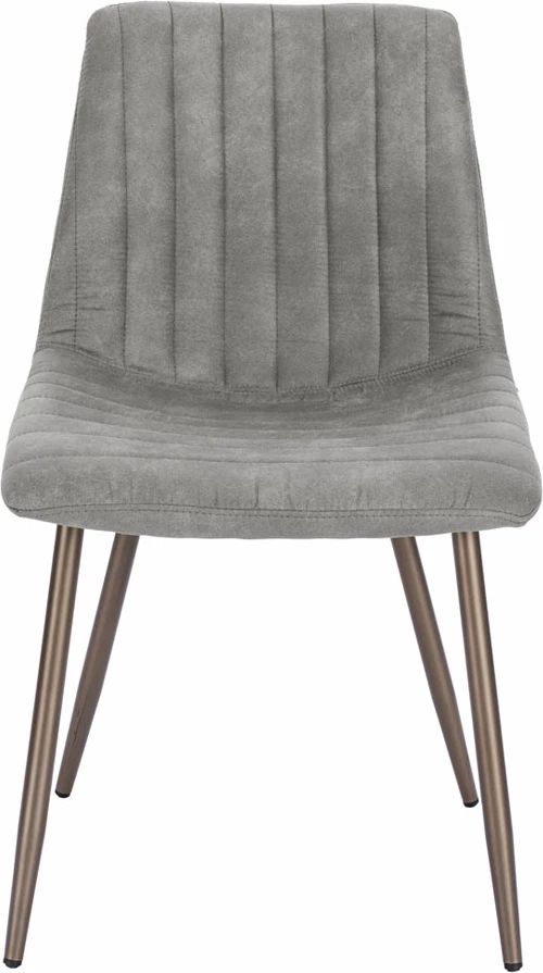 Karrige Stripes, ngjyrë gri, këmbë metalike gunmetal, 48x56x80cm