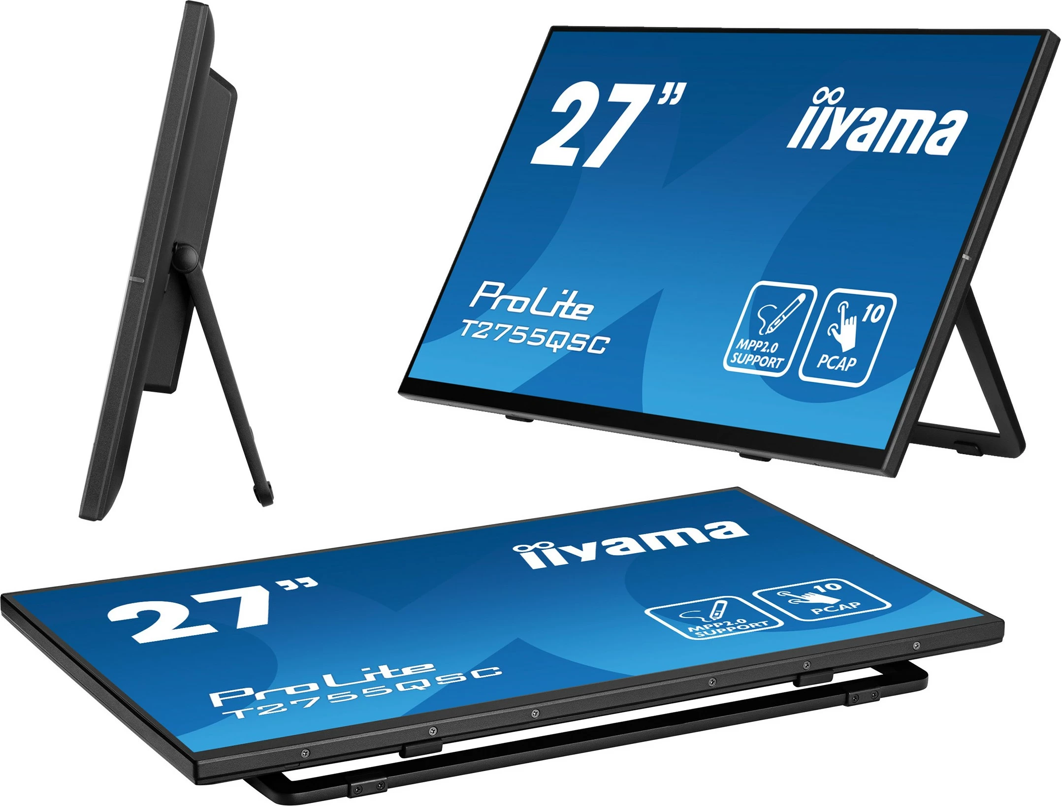 Monitor iiyama ProLite T2755QSC-B1, 27", 2560 x 1440, LCD, e zezë