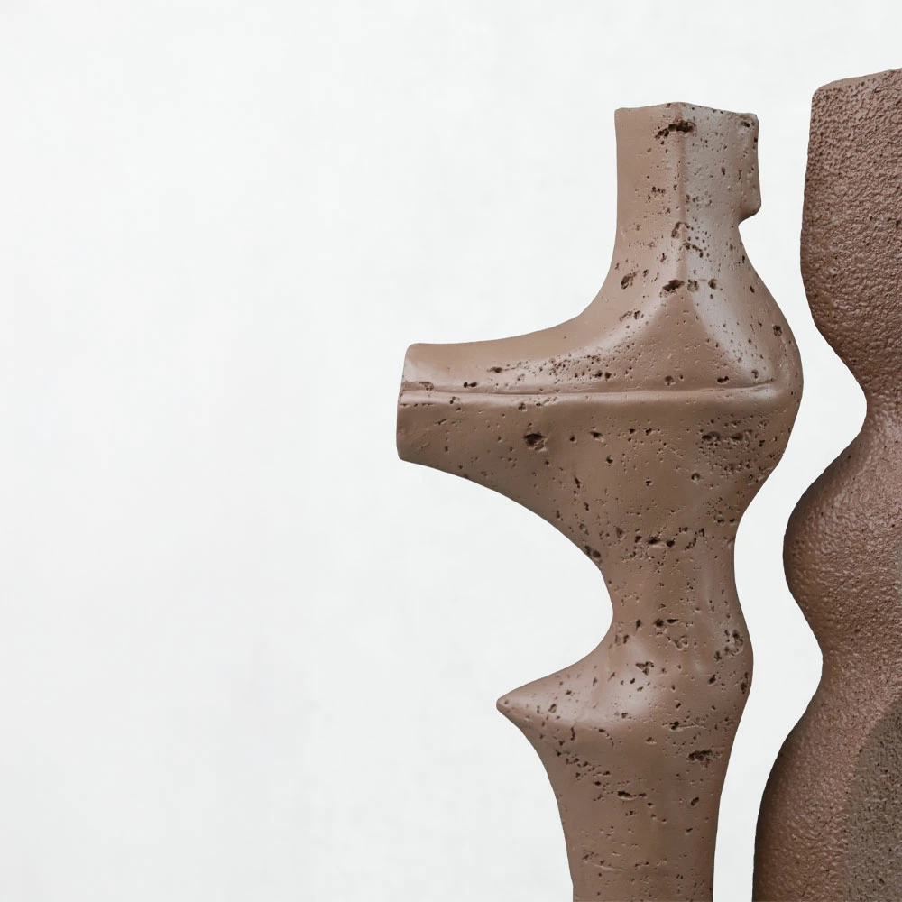 Dekor DUET I, rrëshirë, kafe, 16x9x31.5cm