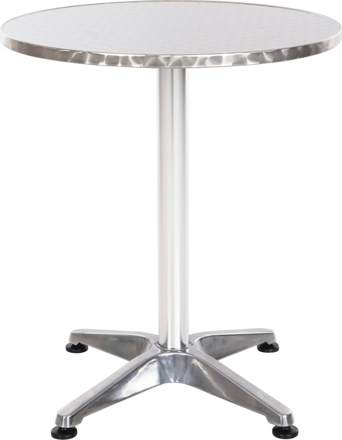 Tavolinë rrethore alumini FRODO FH5539 ngjyrë metalike-4-bazë me katër këmbë Φ59,5x69,5Hcm