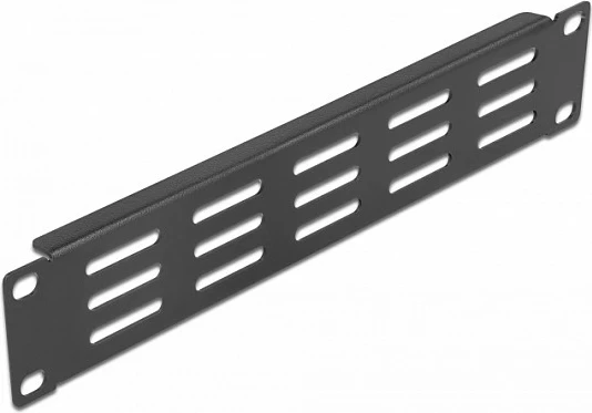Panel i verbët ventilues DeLOCK 10" 1U për kabinet rrjeti, metal, i zi