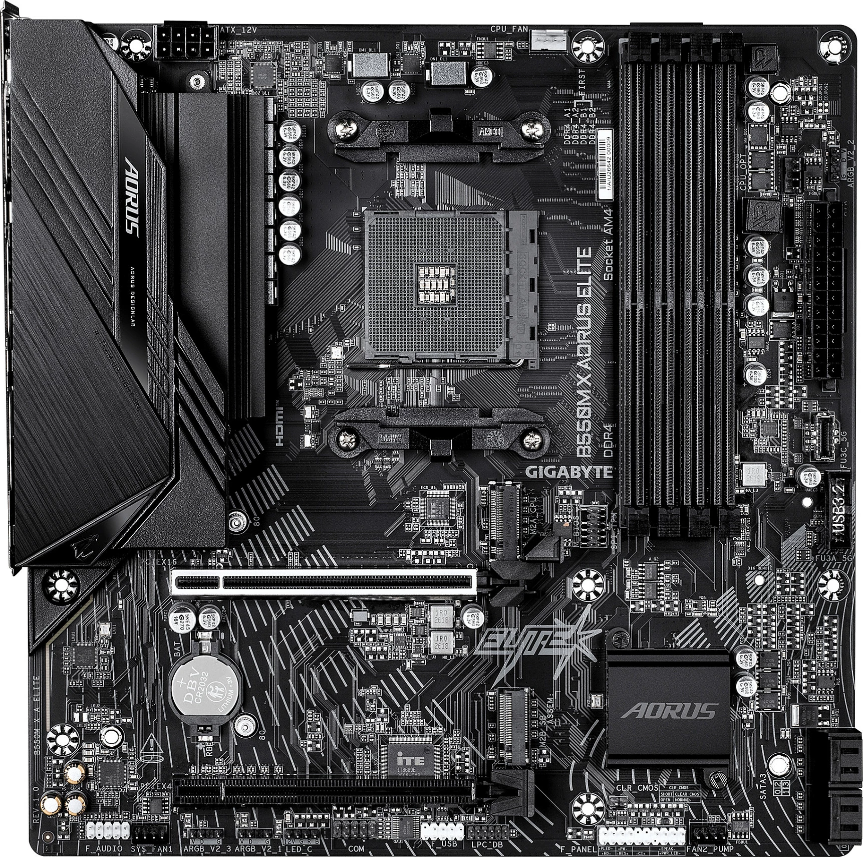 Pllakë amë Gigabyte B550M X AORUS ELITE, Socket AM4, micro ATX, 4xDDR4, 2xM.2, HDMI/DP