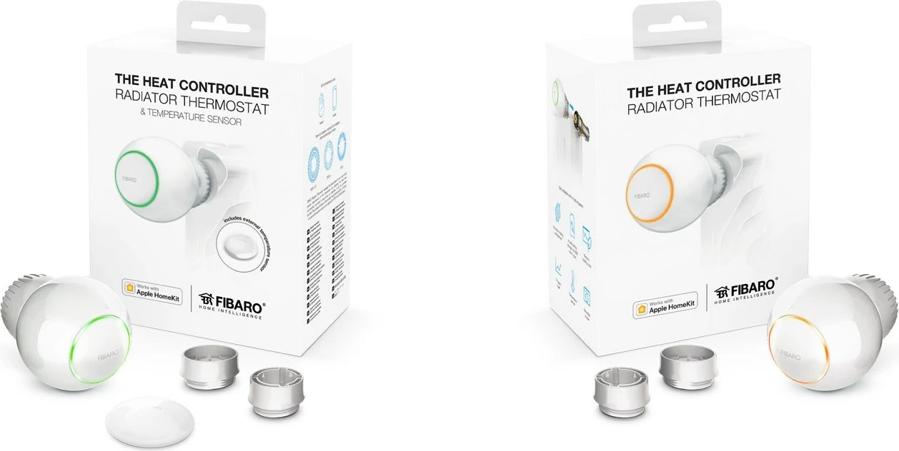 Termostat i mençur për radiator FIBARO The Heat Controller Starter Pack, Z-Wave, i bardhë