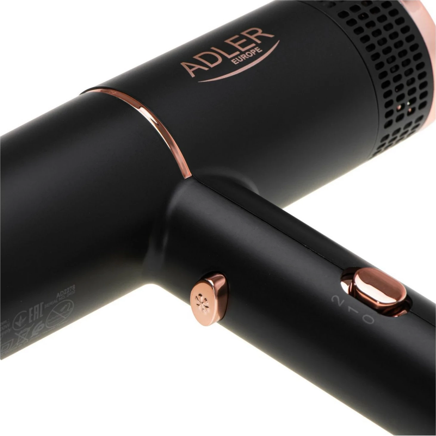 Tharëse flokësh Adler AD 2278, e zezë