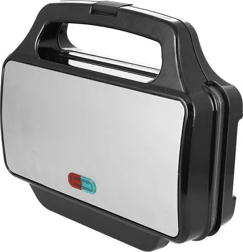 Toster sanduiçësh Emerio XXL, 900 W, 2 sanduiça, zi/argjendtë