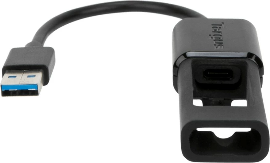 Kabllo adapter Targus USB-A në USB-C, 10cm, e zezë