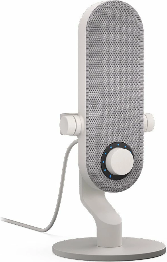 Mikrofon USB Krux Pin KRXC019, kardioid, dalje 3.5mm për monitorim, USB-C me adaptor USB-A, i bardhë