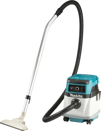Fshesë me akumulator Makita DVC150LZ, tharë & lagësht, zorrë 3.5 m, blu/bardhë