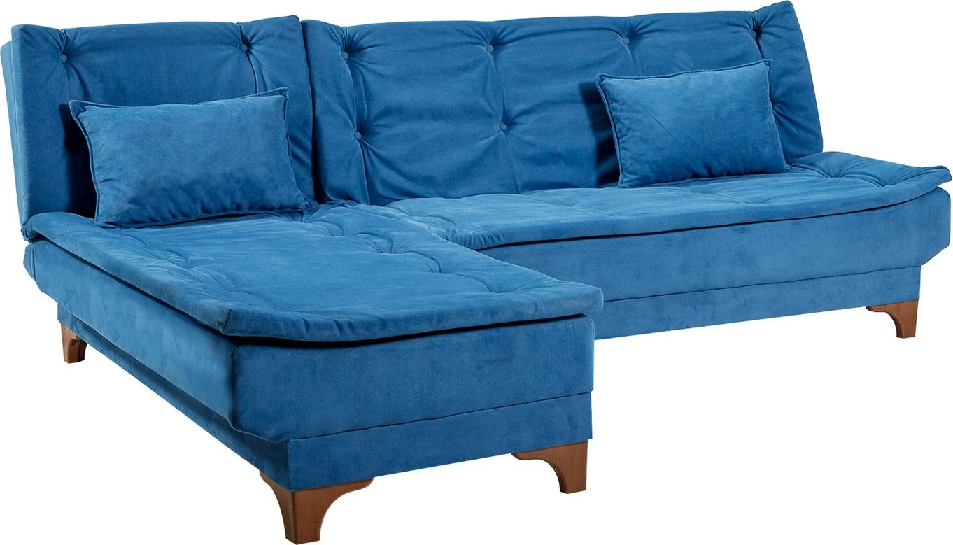 Kënd-sofë krevati Atelier del Sofa, kënd i majtë, ngjyrë kaltër e errët