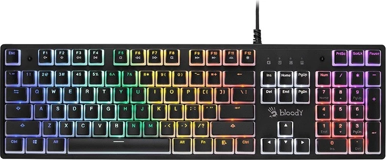 Tastierë A4-Tech Bloody S510R Pudding, RGB, me kabllo, e zezë