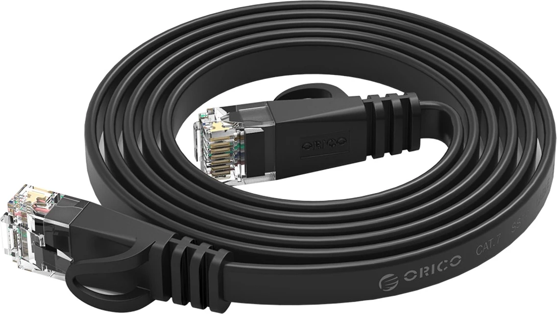 Kabllo rrjeti Ethernet Orico PUG-C6B CAT6 20m 1000Mbps RJ45 e sheshtë, e zezë