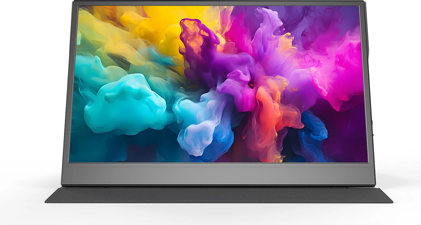 Monitor portativ Denver PMO-15604, 15.6", Full HD IPS, HDR, VESA, altoparlantë, gri e errët