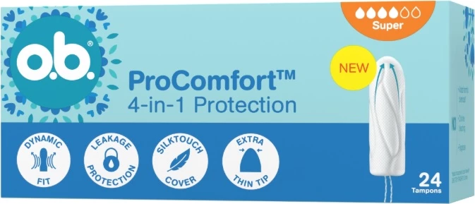 Tamponë për femra O.B. ProComfort Super 24 copë
