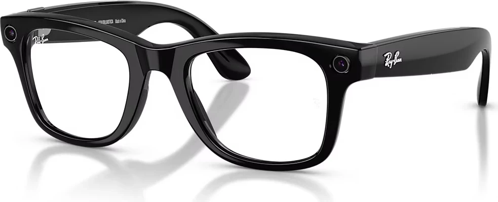 Syze smart Ray-Ban Meta Wayfarer Gen 2 RW4012 32GB 155/53 (Large), Transitions Graphite Green, Shiny Black