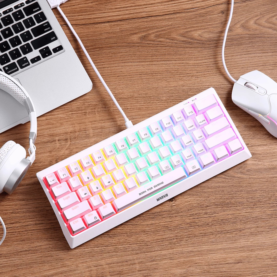 Tastierë MARVO KG962G WH EN-R