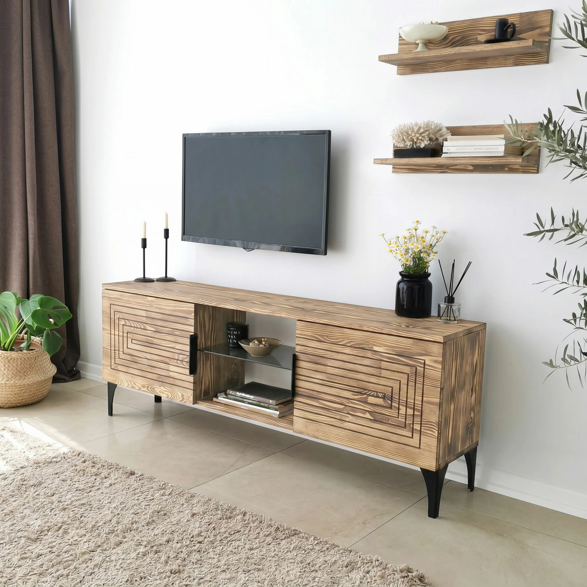 Komodë TV Hanah Home Joanne, ngjyrë lisi