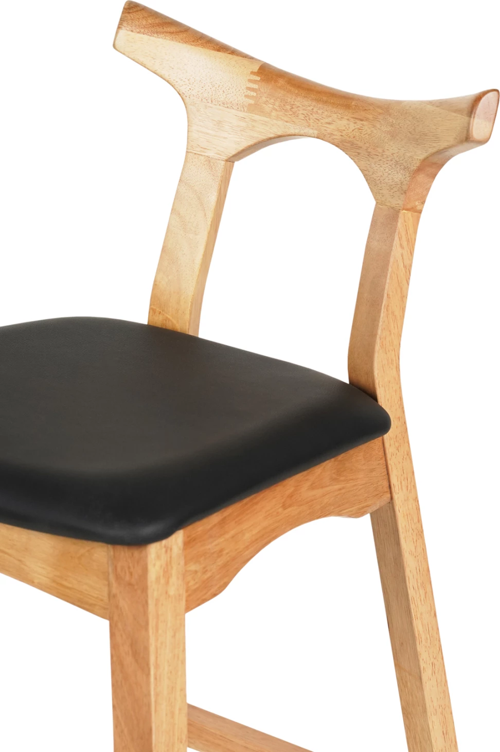 Karrige për bar USOPP FH9951.01 dru gome ngjyrë lisi të çelët - PU e zezë 43x41x100H cm