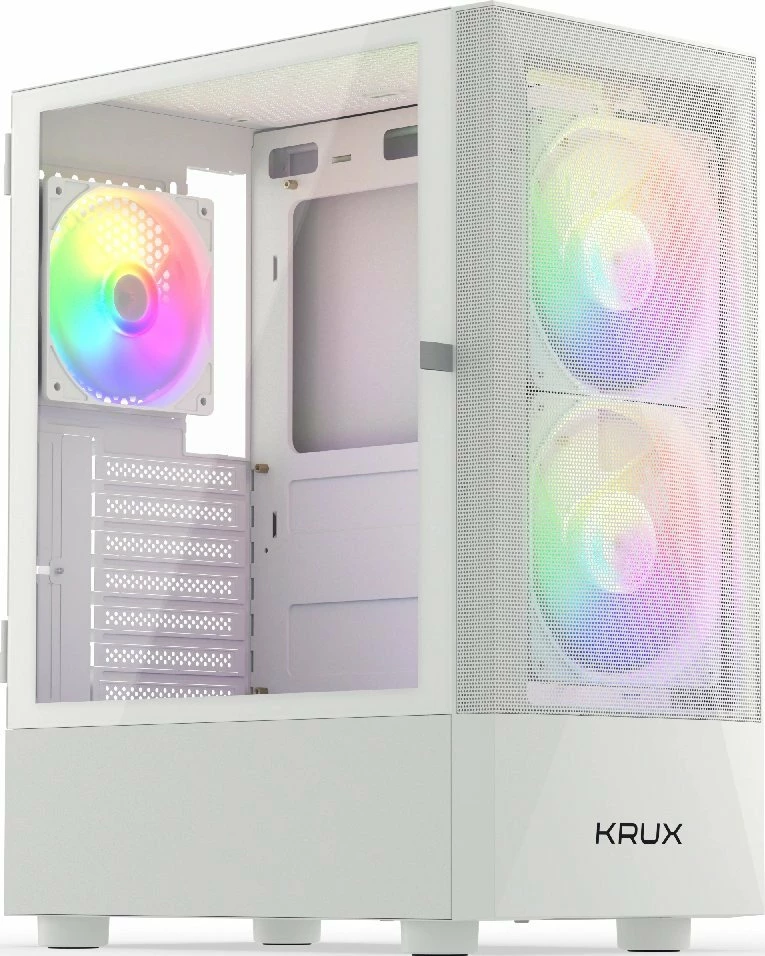 Kasë Krux Vako KRXD005 Midi Tower ATX RGB, e bardhë