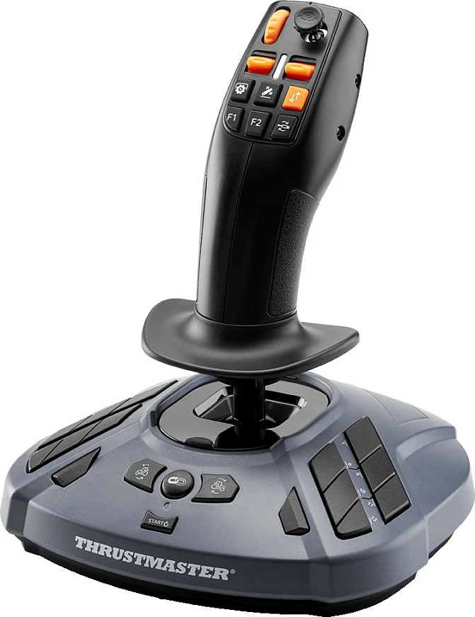 Volan gaming Thrustmaster T128P Simtask Farming Pack, USB me kabllo, Force Feedback, për PS5/PS4/PC, i zi