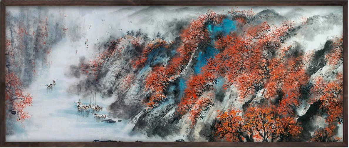 Pikturë dekorative me kornizë, MDF, Wallity, Artsmdfyty53-7033, shumëngjyrëshe, 33x70cm