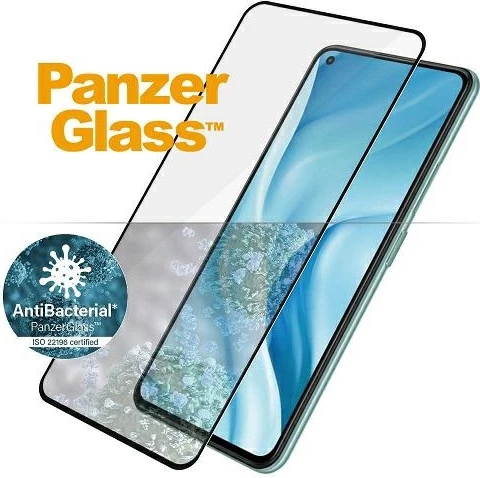 Xham mbrojtës PanzerGlass për Xiaomi Mi 11 Lite 5G, E2E, kornizë e zezë, antibakterial