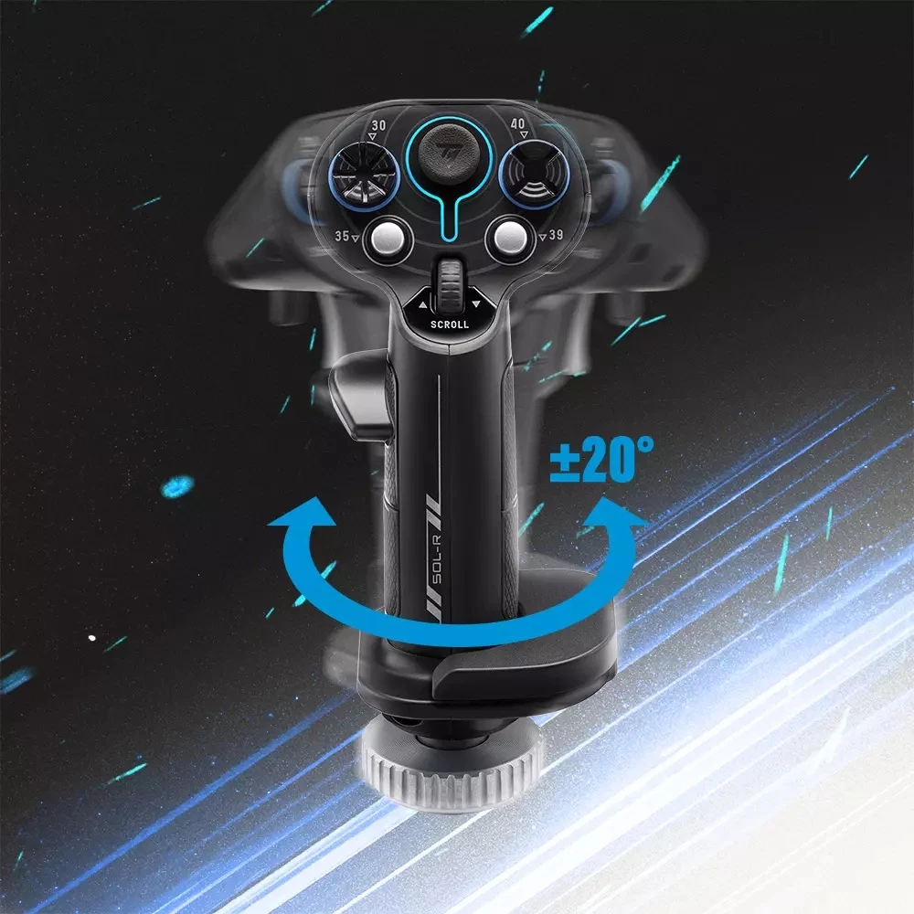 Grip add-on Thrustmaster Sol-R 3 AVA, 21 butona programmues, Z-axis, i dyanshëm, zi/kalter