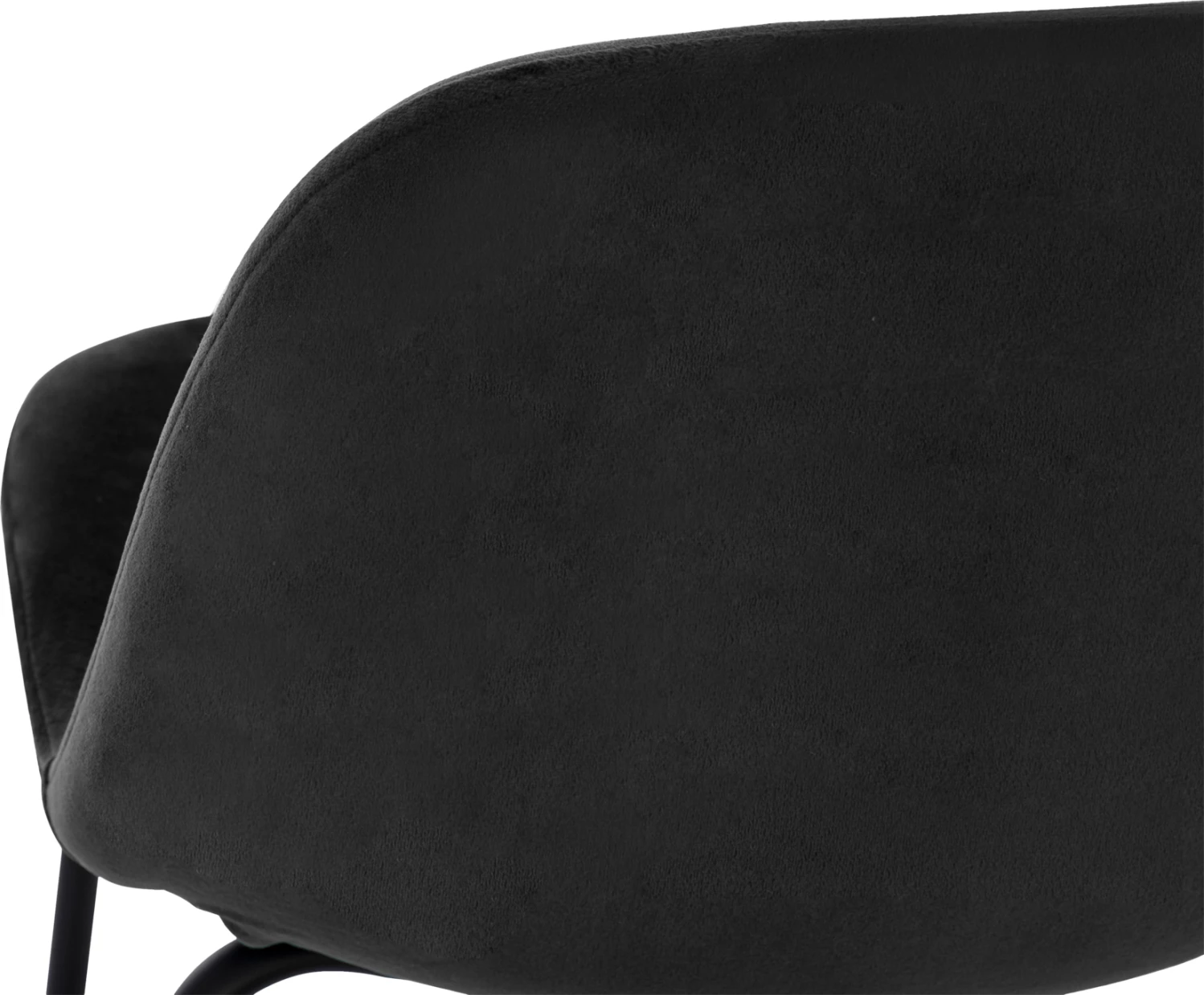 Karrige për bar VINCENT FH8579.14, kadife e zezë, kornizë metalike, 56.5x47x106 cm., set prej 4 copë