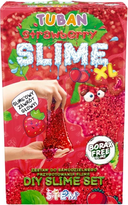 Set modelimi slime TUBAN TU3170, aromë luleshtrydhe, XL, i kuq