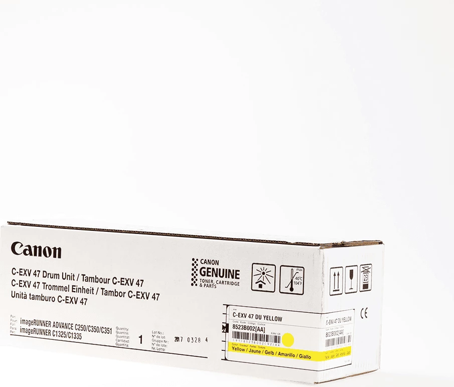 Njësi drum, Canon, C-EXV47 (8523B002), rendiment 33,000 faqe, standard, e verdhë