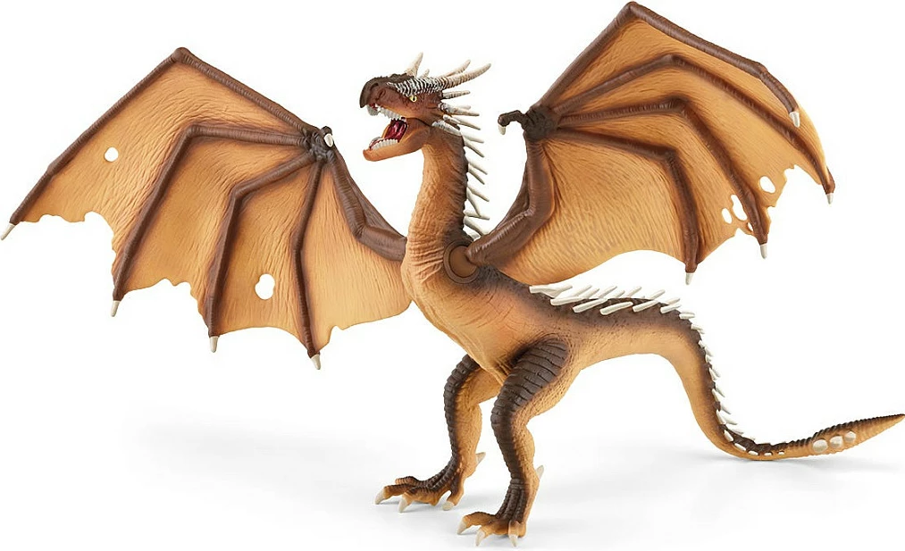 Figurinë dragoi Schleich Wizarding World Ungarischer Hornschwanz 13989, plastike, kafe/bezhë