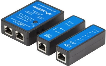 Testues kabllosh rrjeti Lanberg NT-0404, me LED, i zi/blu