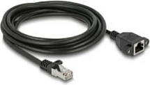 Kabllo rrjeti DeLOCK 90776, Cat6a, 2 m, S/FTP, RJ45 mashkull-në-femër, e zezë