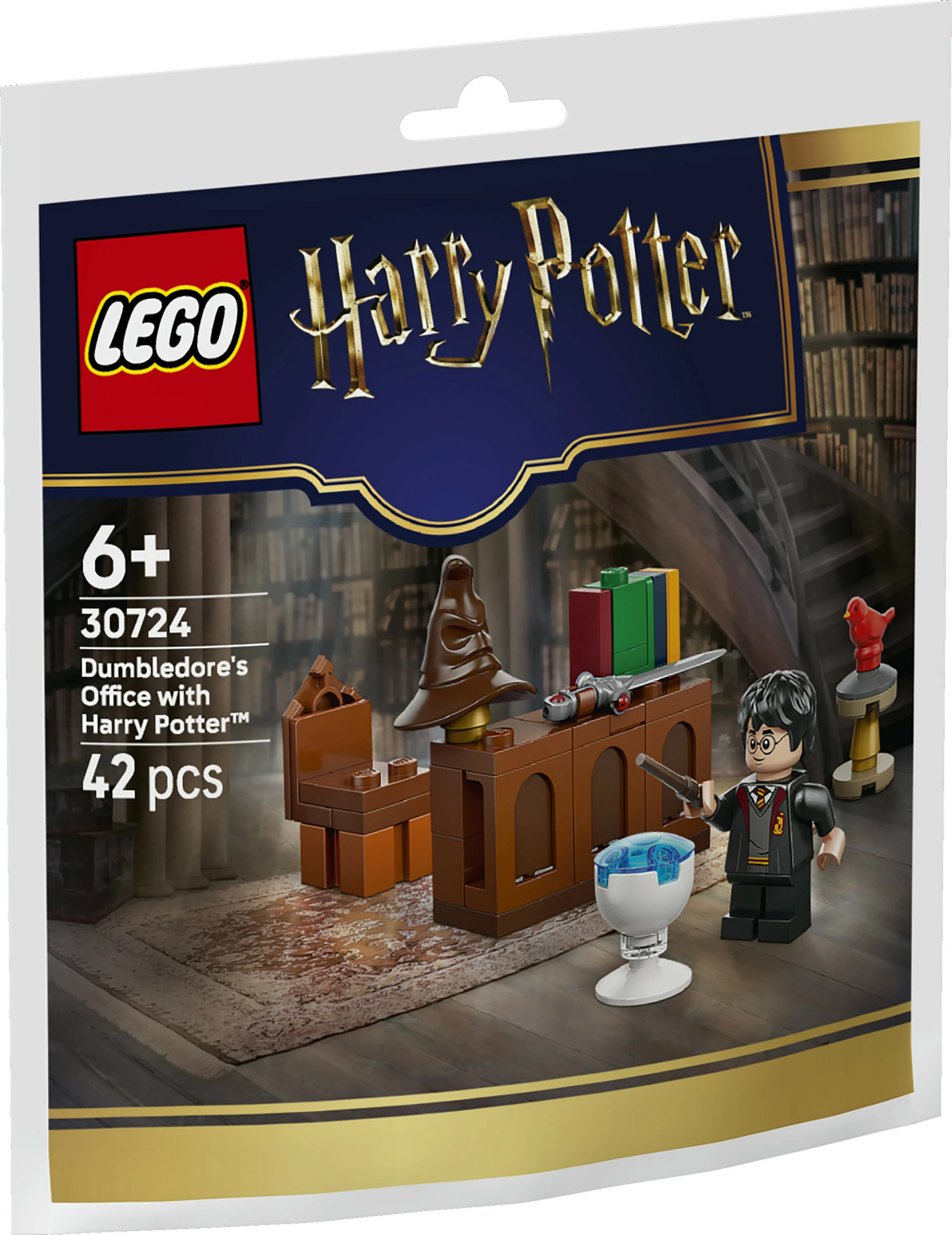 Set ndërtimi LEGO Harry Potter Zyra e Dumbledore-it 30724, 42 copë, 6+, shumëngjyrësh