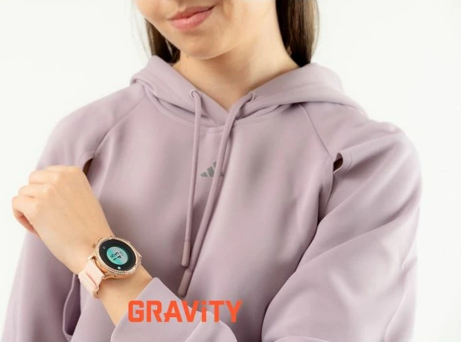 Smartwatch Gravity GT5-5, rozë gold, rrip rozë