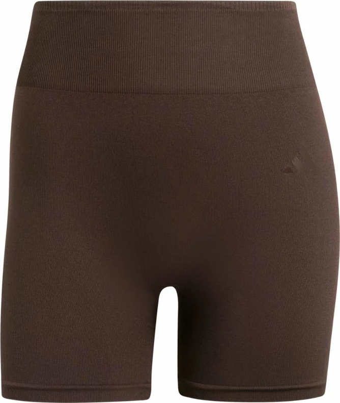 Shorce treningu adidas Workout Essentials Knit 4 Inch për femra, kafe [Madhësia: XS]