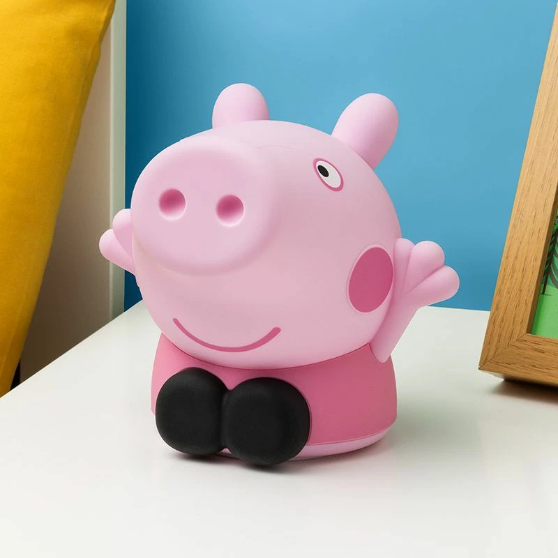 Lampë nate Paladone Peppa Pig, silikon, 15 cm, me bateri të rikarikueshme, rozë