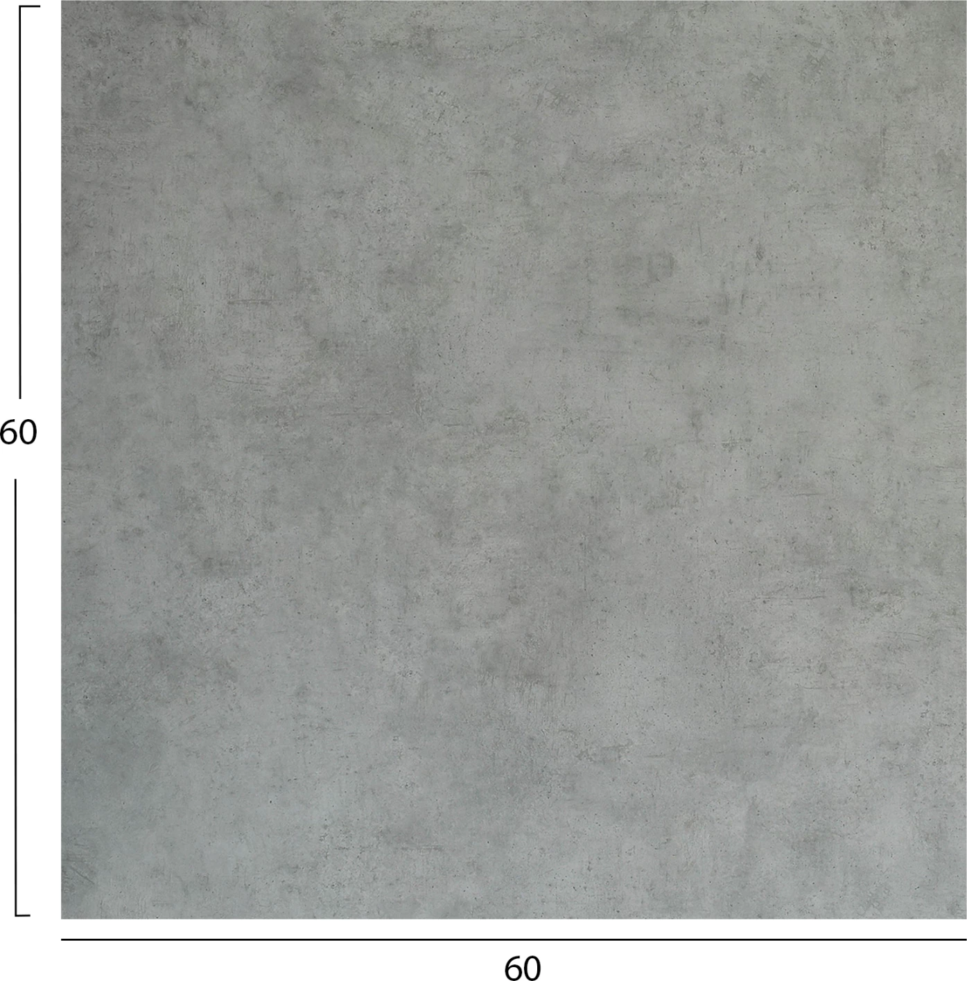 Sipërfaqe tavoline katrore, ngjyrë çimento, HPL, 60x60cm, set prej 2 copash