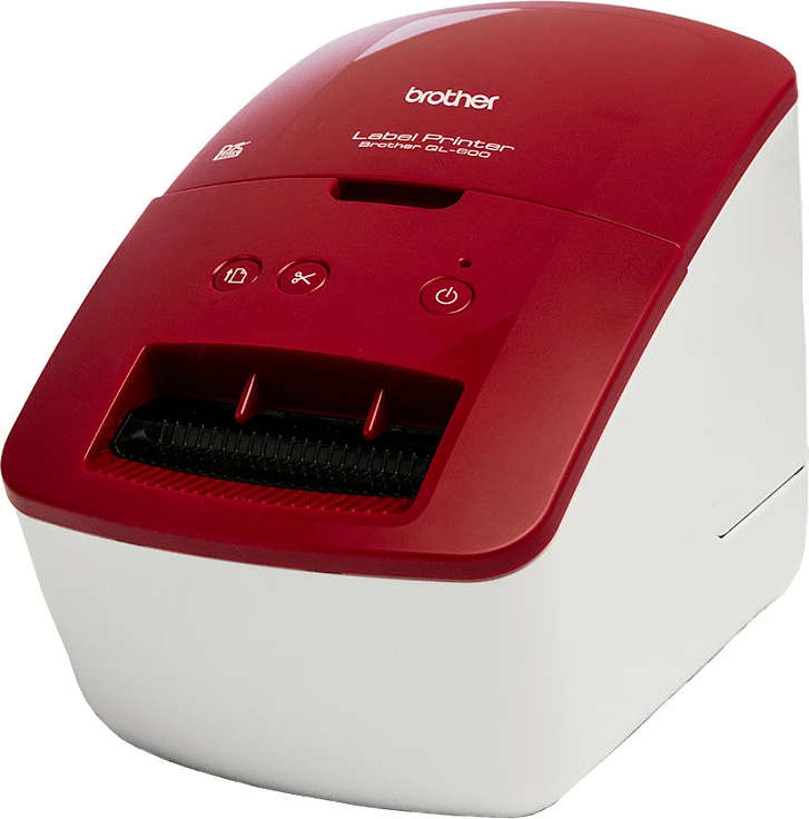 Printer etiketash Brother QL-600R, USB, termik direkt, 300x600 DPI, kuqe/bardhë