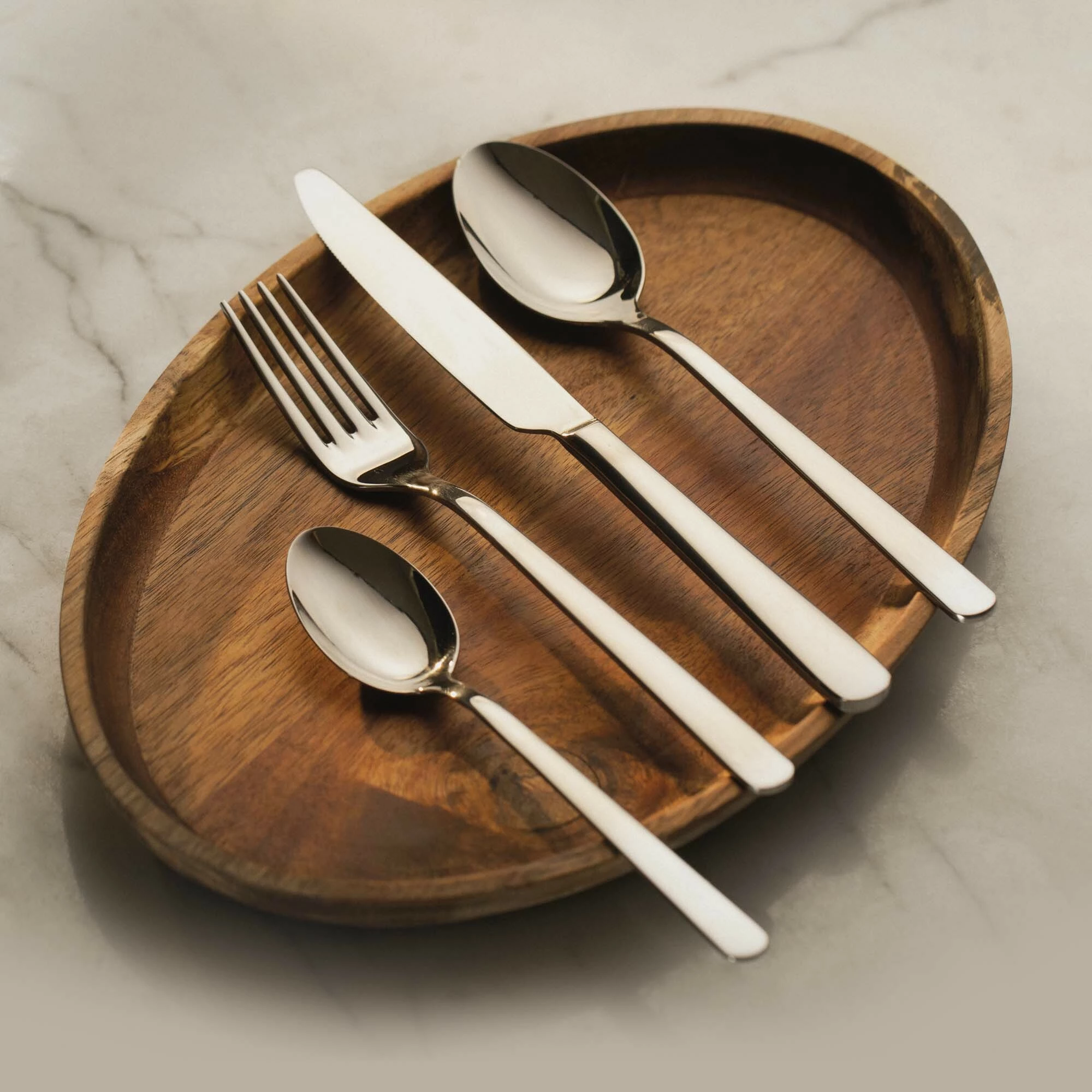 Lugë çaji OVE Adria 132 mm inox 18/10, trashësi 3 mm, argjendtë, set 12 copë