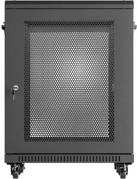Kasë rack LANBERG 19 inch 15U, 600x600mm, e zezë, dyer të perforuara