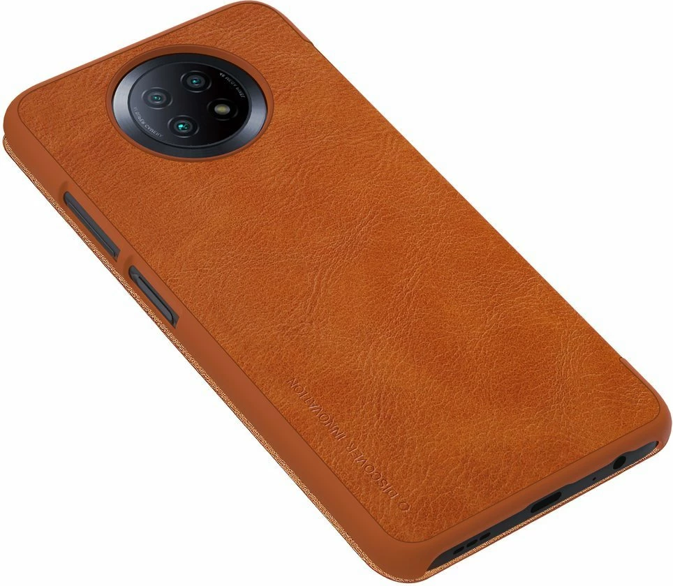 Mbështjellës Nillkin Qin për Xiaomi Redmi Note 9T 5G, lëkurë, kafe
