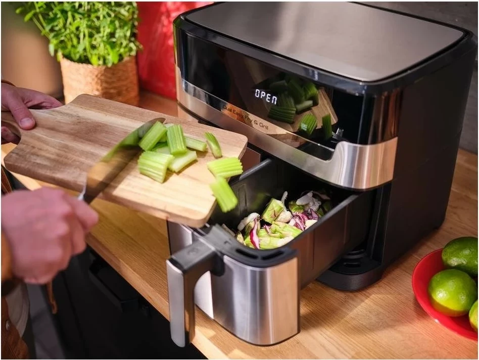 Fryer pa yndyrë Tefal EY905D10, 8L, 2 shporta, inox, argjendtë