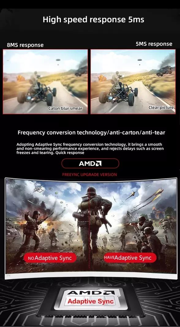 24 Inch Curved Monitor Gaming STARDOM ZP2475 75Hz