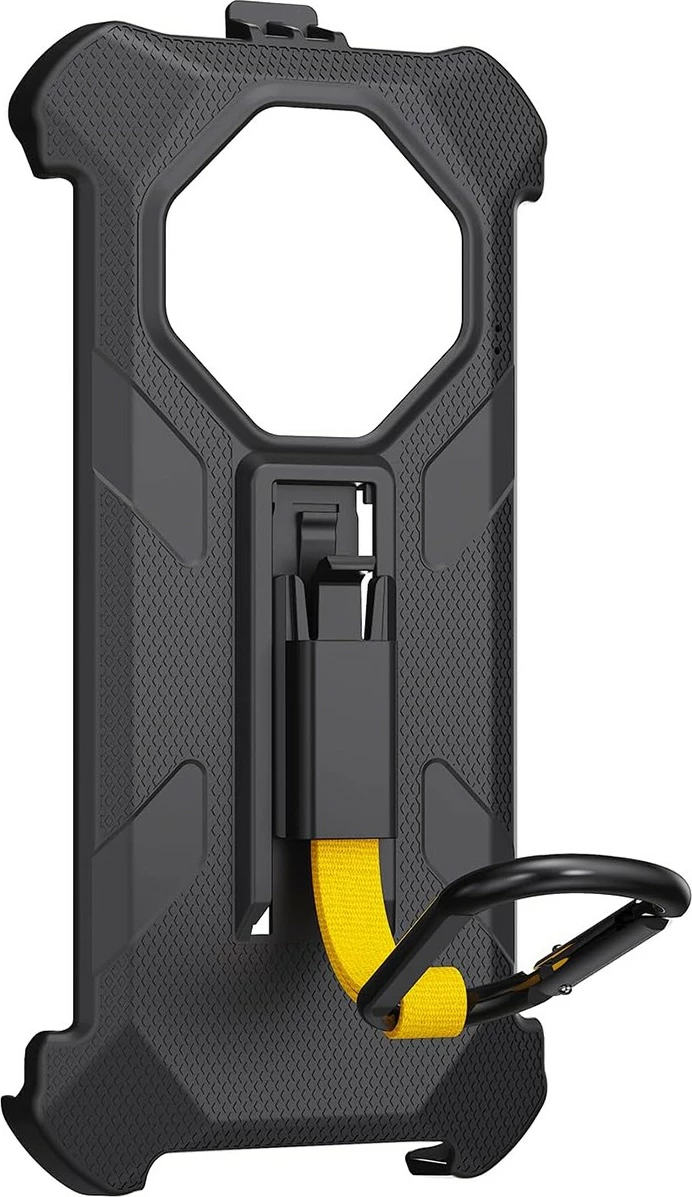 Mbështjellës celular, Ulefone Armor X16 UF-C-AX16, kasë e pasme multifunksionale 6.56", plastikë e ricikluar, me klips dhe karabinë, e zezë, set 3-pjesësh